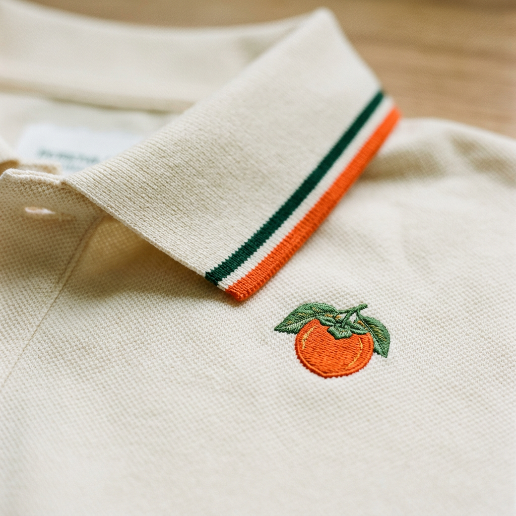 The Turn Polo collar detail