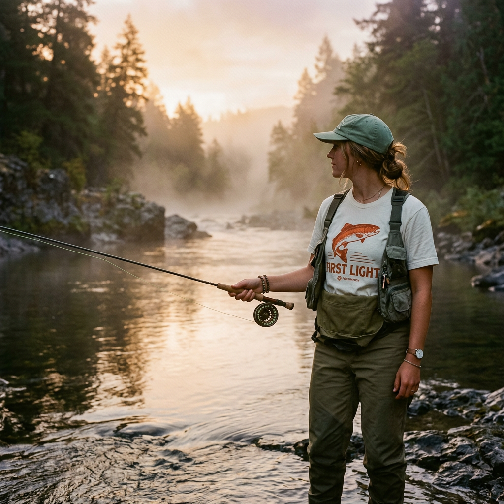 First-Light Fish Tee lifestyle