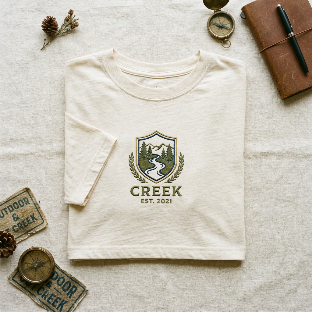 Creek Crest Cropped Tee Womens flat-lay