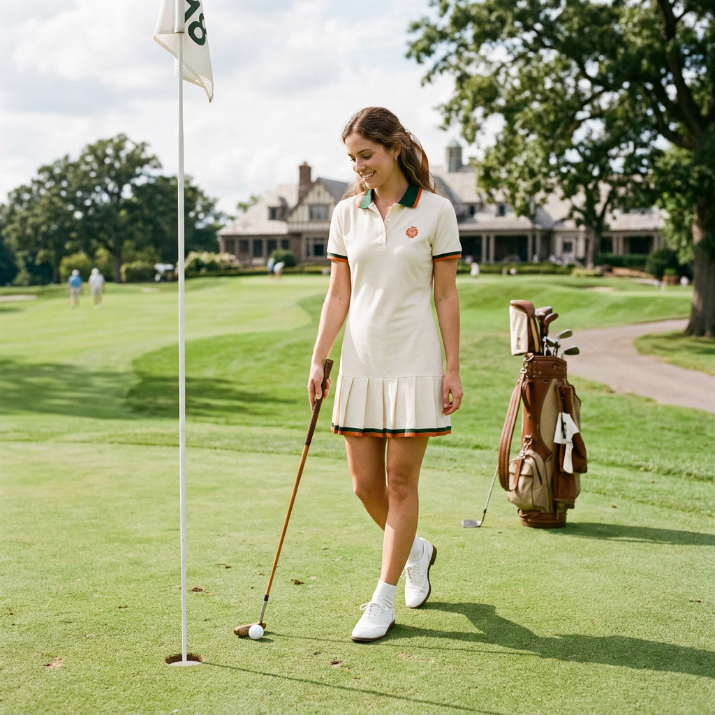 The Turn Polo Dress Womens on model