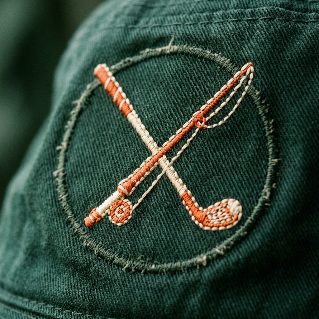 Angling Co. Bucket Hat crest detail