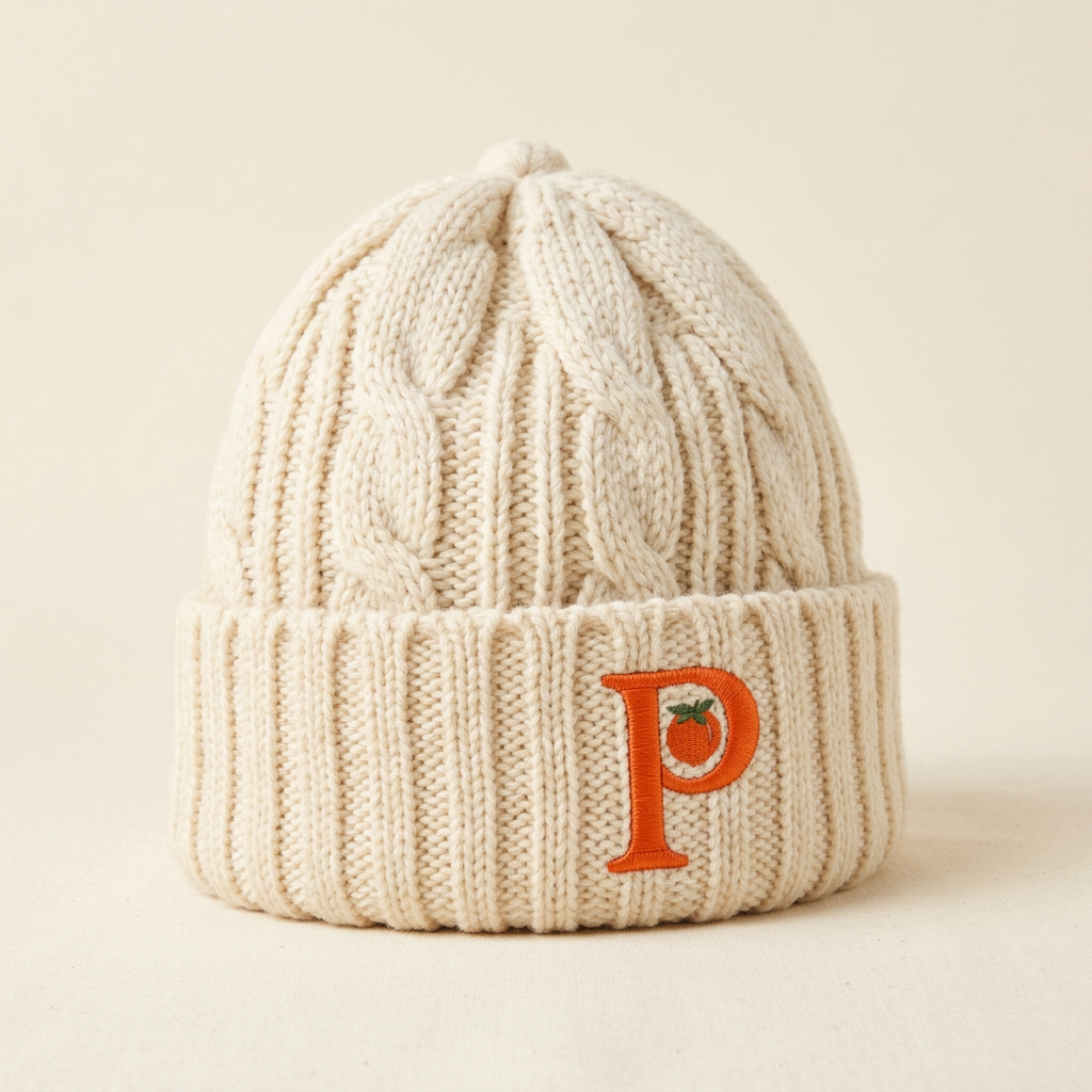 Persimmon Monogram Beanie angle